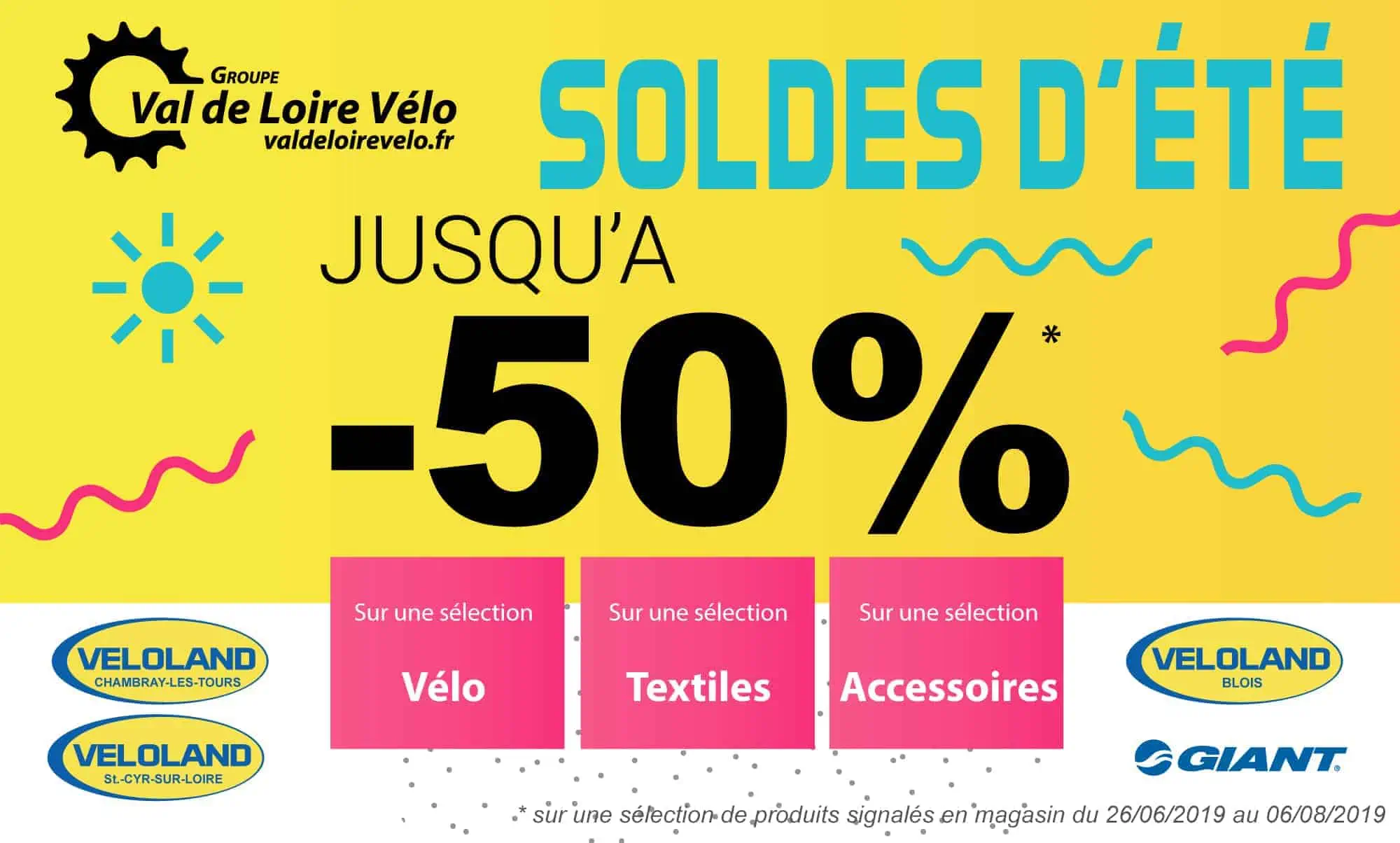 Soldes d'été 2019 Véloland Tours Soldes d'été 2019 Véloland Tours